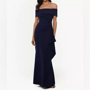 Xscape Elegant Strapless Midnight Dress